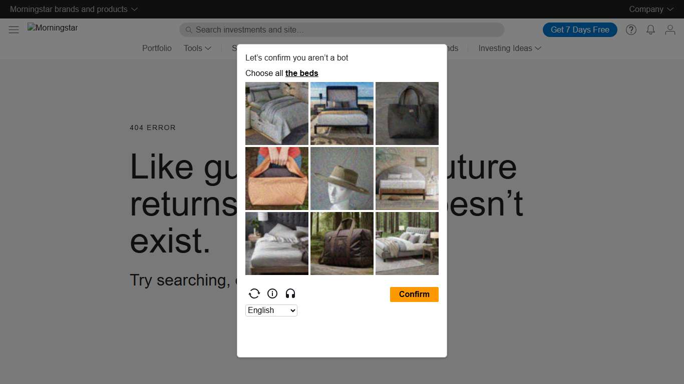 Page Not Found Morningstar