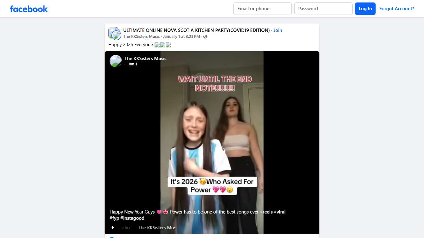 ULTIMATE ONLINE NOVA SCOTIA KITCHEN PARTY(COVID19 EDITION) Happy 2026 Everyone 🩷💖🩷 Facebook